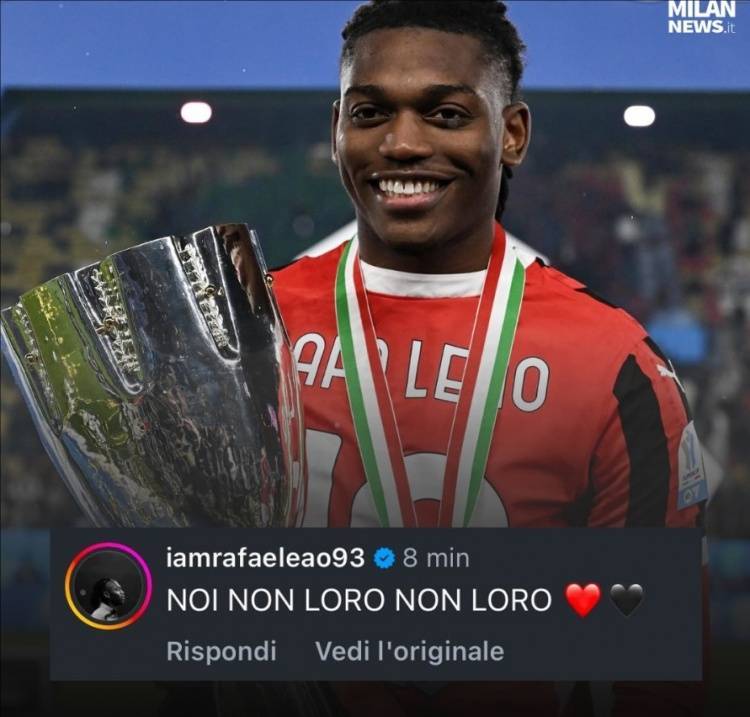 Formal football platform_开嘲讽！米兰官方晒莱奥庆祝照Formal football platform，后者回复道：我们，而不是他们