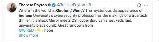 怎么申请皇冠信用网_知名华裔教授王晓峰失联两周怎么申请皇冠信用网？“异常而危险的信号”