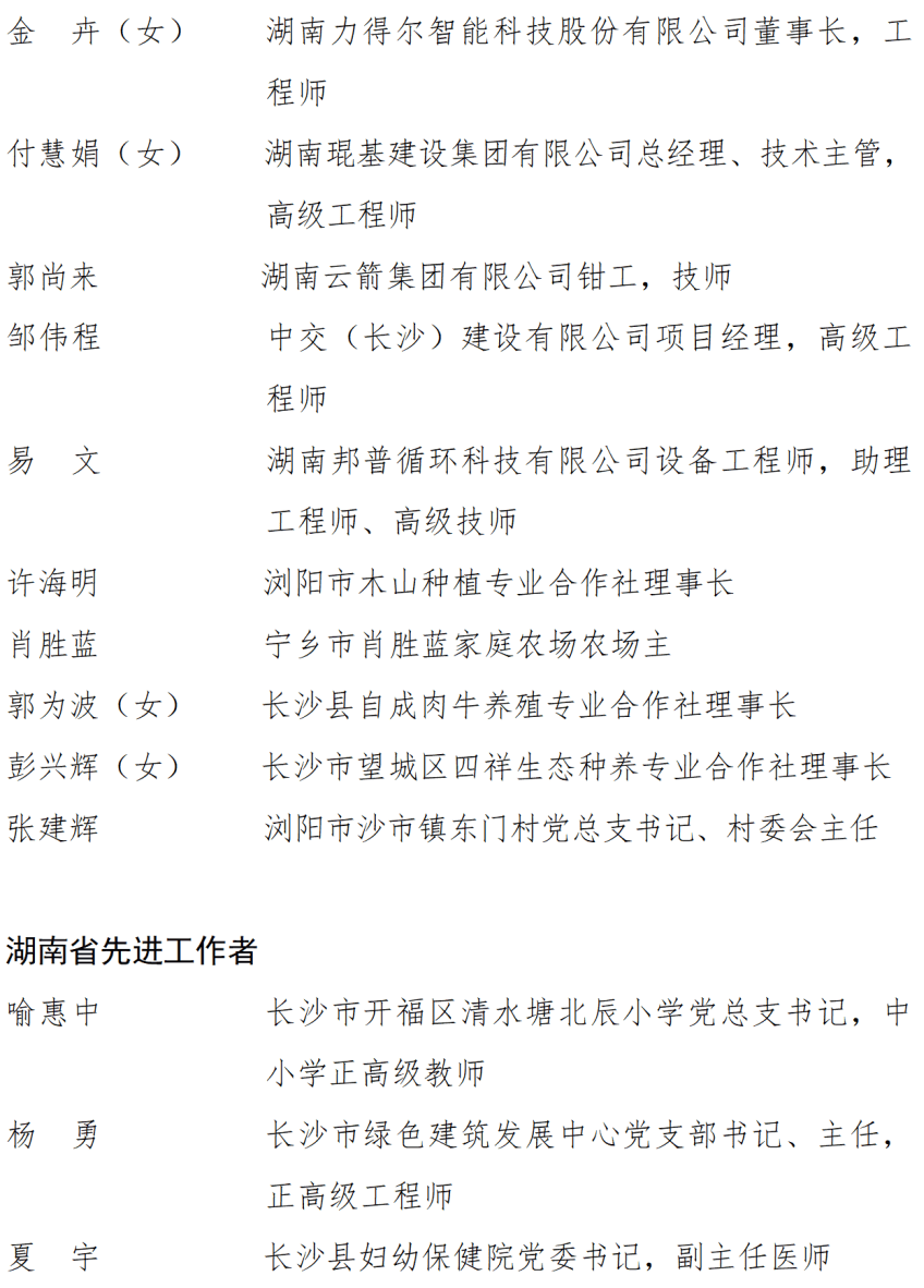 皇冠信用盘开户_中共湖南省委湖南省人民政府关于表彰湖南省劳动模范和先进工作者的决定