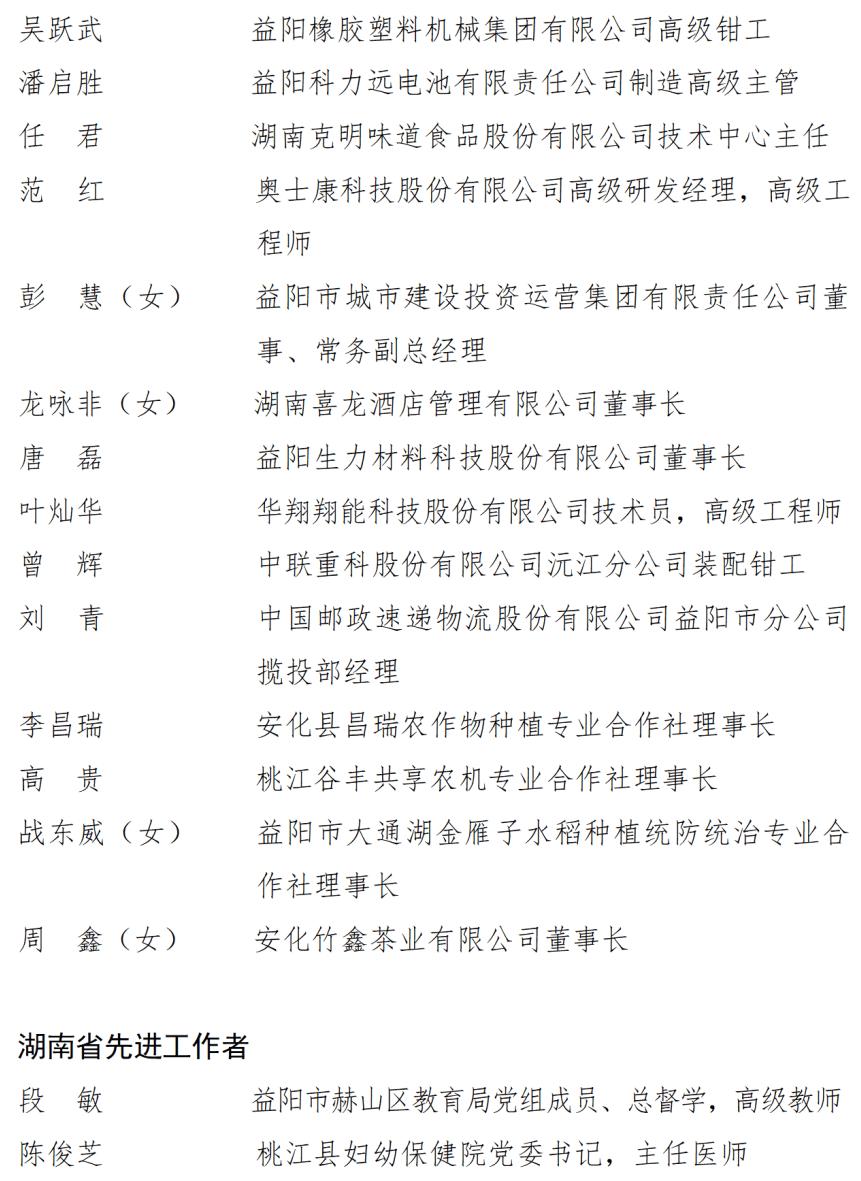 皇冠信用盘开户_中共湖南省委湖南省人民政府关于表彰湖南省劳动模范和先进工作者的决定