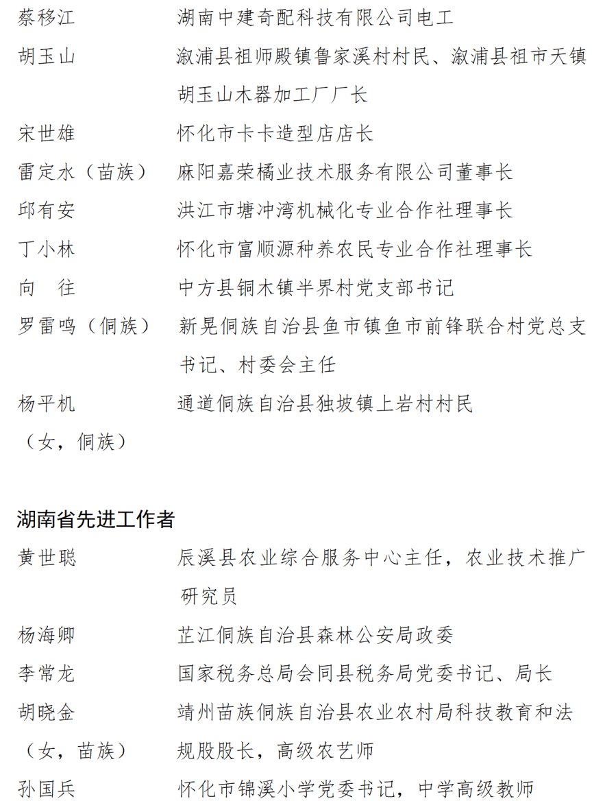 皇冠信用盘开户_中共湖南省委湖南省人民政府关于表彰湖南省劳动模范和先进工作者的决定