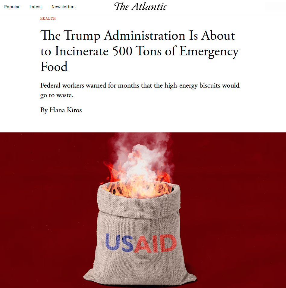 切尔西vs水晶宫_美媒：美国下令焚烧销毁500吨援助食品