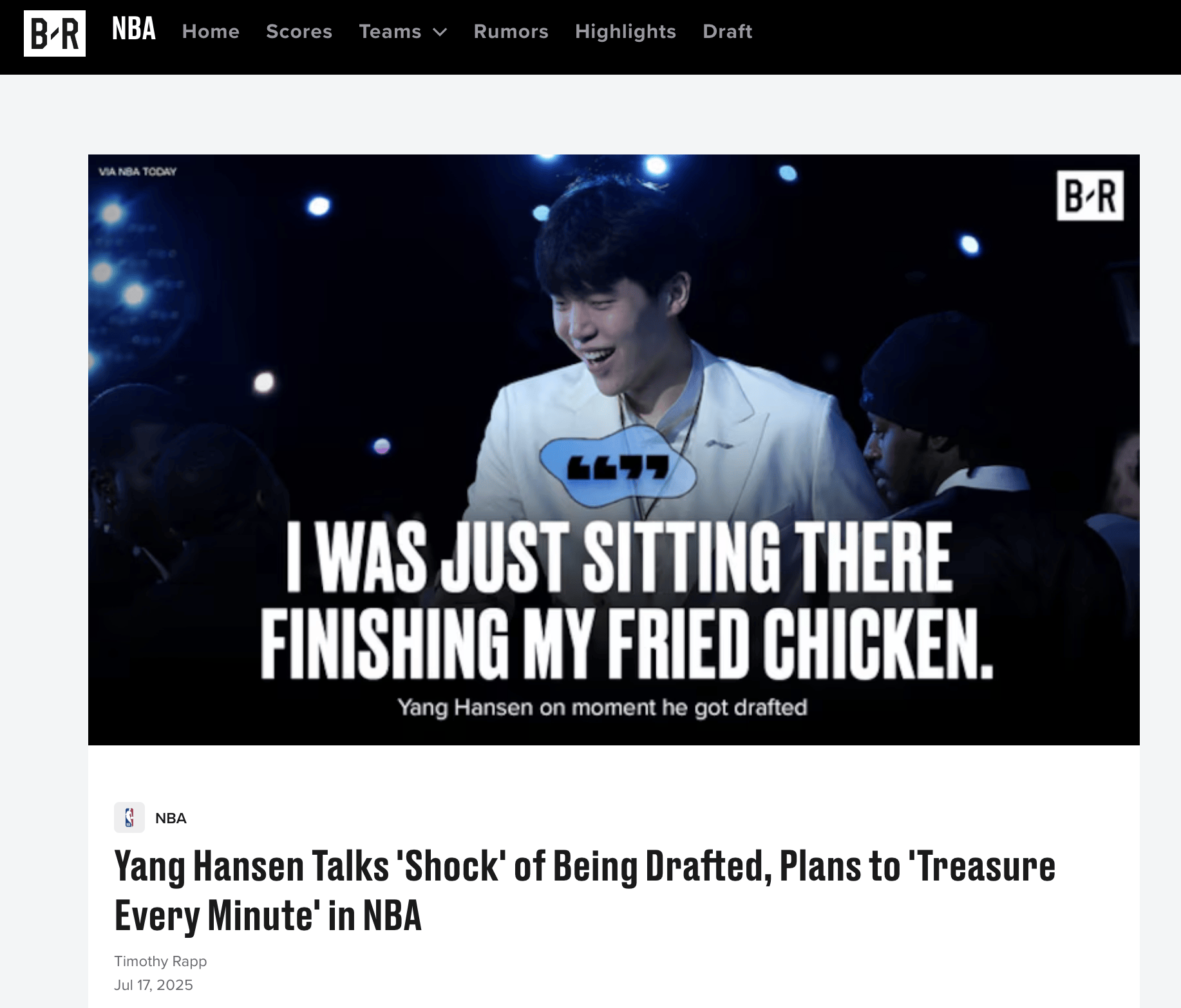 皇冠足球网_美媒热议杨瀚森NBA夏季联赛出色表现 网友称开拓者捡了“大漏”皇冠足球网！