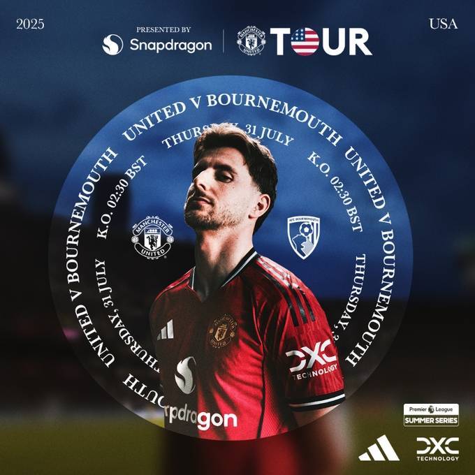 皇冠皇冠代理平台_热身赛-曼联vs伯恩茅斯首发：霍伊伦、B费先发皇冠皇冠代理平台，芒特出战