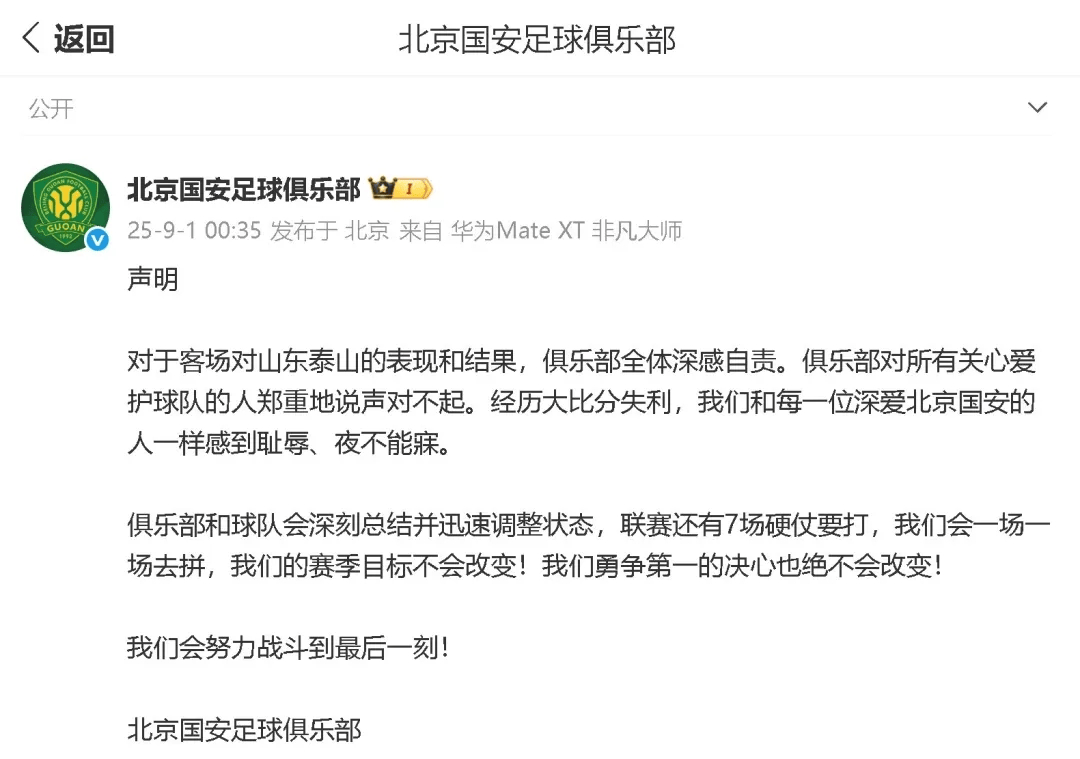 冰岛超级联赛_北京国安郑重致歉