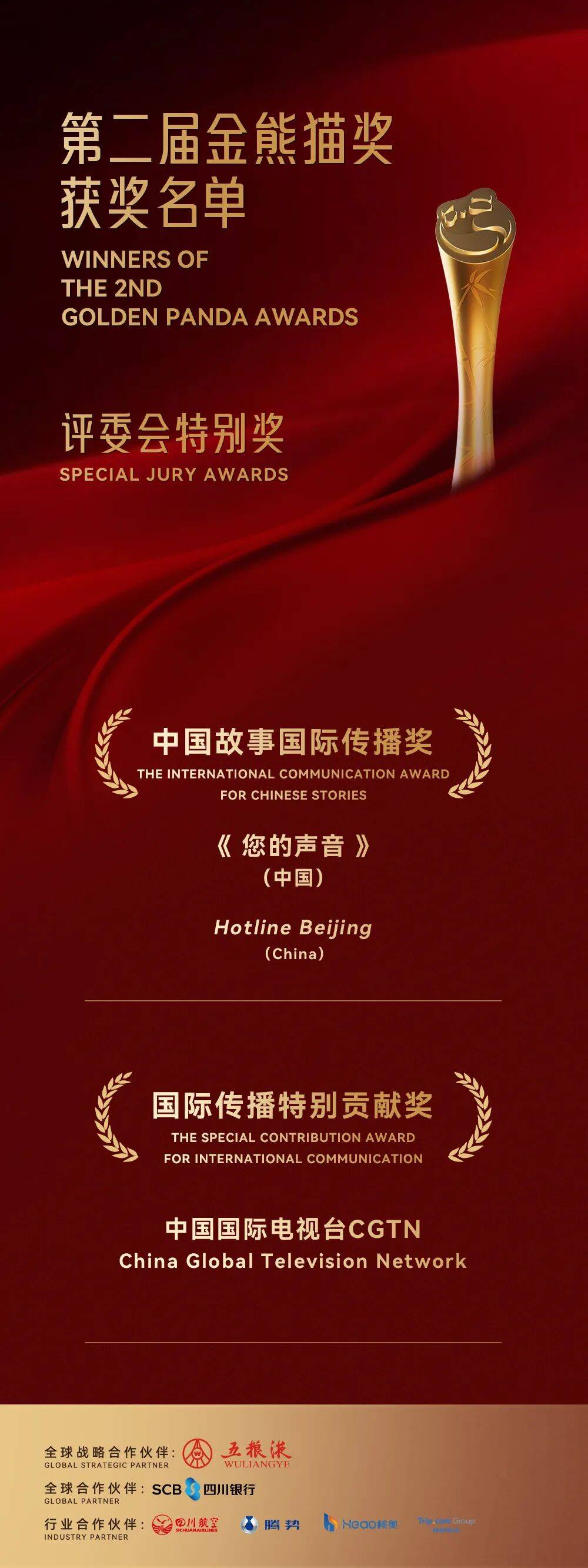 皇冠代理开户_刚刚皇冠代理开户，金熊猫奖获奖名单出炉